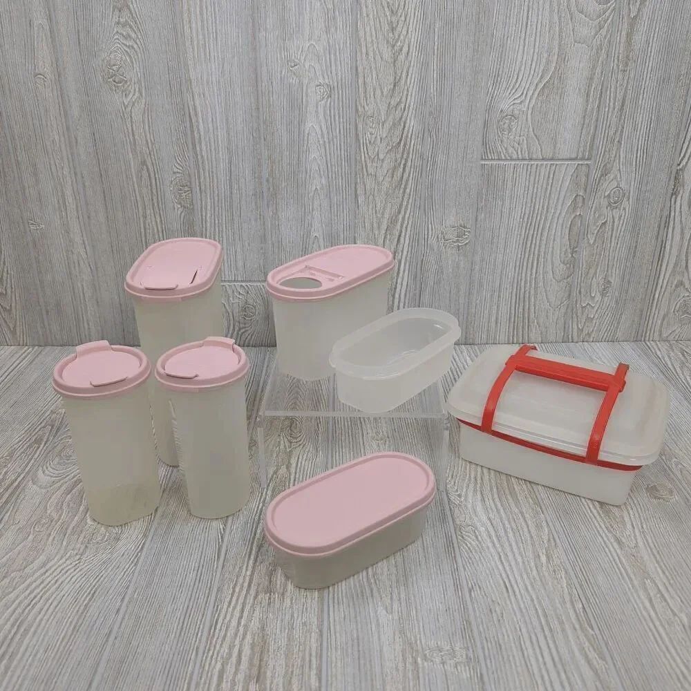 Vintage Tupperware Modular Mates Pantry Storage Set with Lids 7 Piece Set